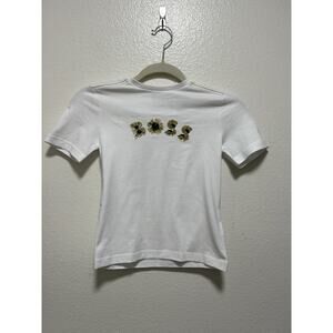 Hugo Boss Kids Big Logo T-Shirt White With Gold Logo Size 6